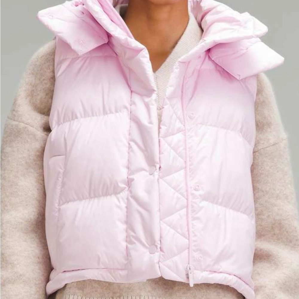 Lululemon Wunder Puff Cropped Vest Meadowsweet Pink